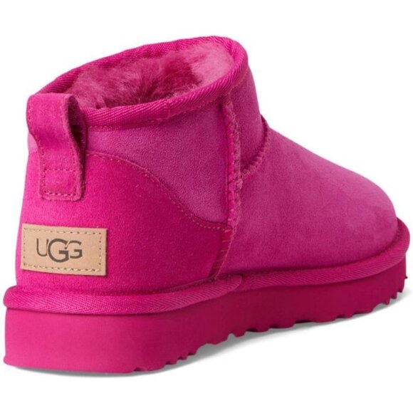 UGG Women's Dark Peony​ Rounded Toe Sheepskin Lining Classic Ultra Mini Boot - Picture 5 of 7